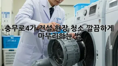 충무로4가 건설 현장 청소🧹, 깔끔하게 마무리하는 법!
